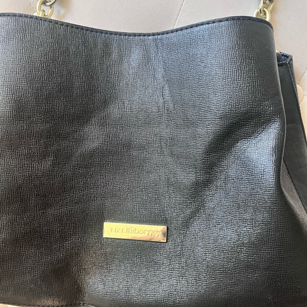 Liz Claiborne Textured Black Shoulder Bag